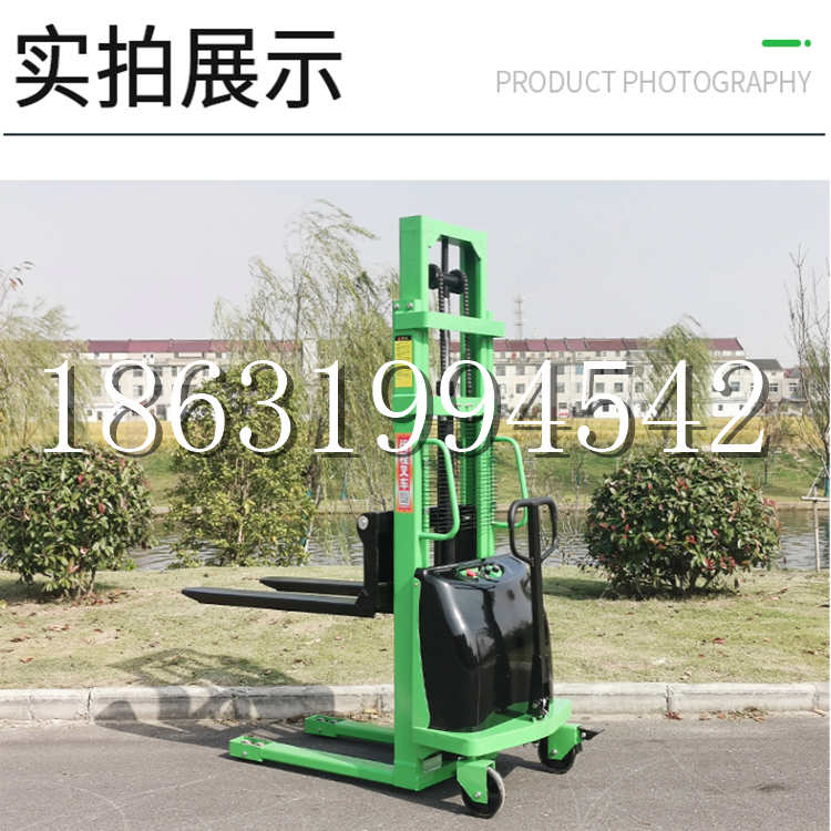 农安县电动叉车堆高车液压铲车电瓶1吨2吨站驾步行式小型全自动叉车